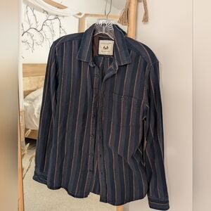 Men's Striped Button-Up Shirt